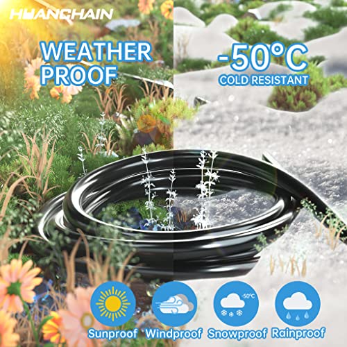 Indoor Outdoor Black Extension Cord 20 FT Waterproof 16