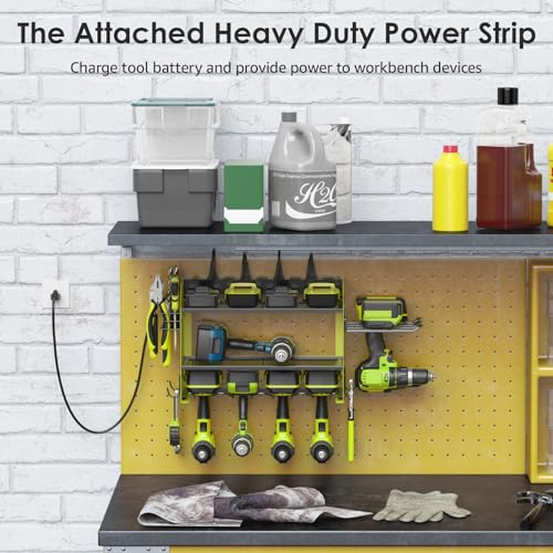 Modular Power Tool Organizer Wall Mount Charging Station