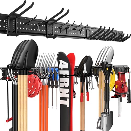 Garage Tool Organizer Wall Mount 66 inches with 13 Adjustable Heavy