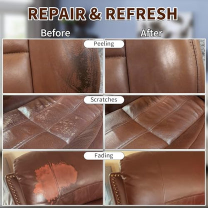 Medium Brown Leather Recoloring Balm with 100ml Mink Oil