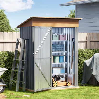 5x3FT Outdoor Storage Shed with Lockable Door