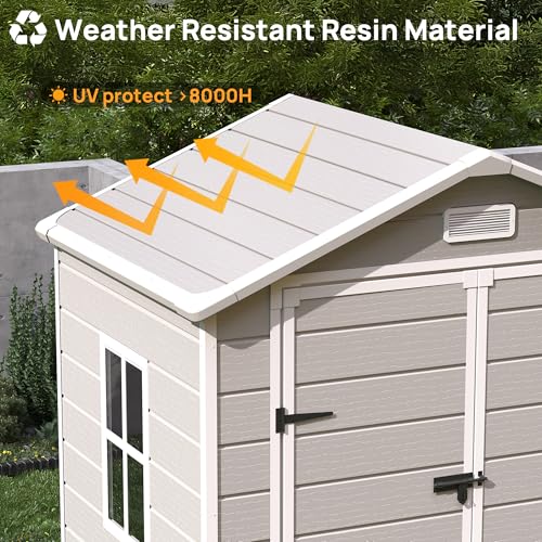Resin Outdoor Storage Shed with Floor