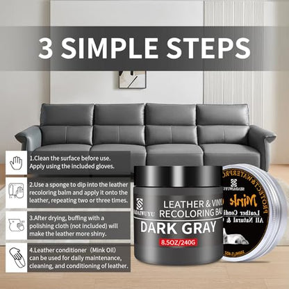 8.5oz Leather Recoloring Balm with 100ml Mink Oil