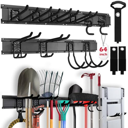 64" Heavy Duty Garage Storage Tool Organizer Wall Mount (79 Count)