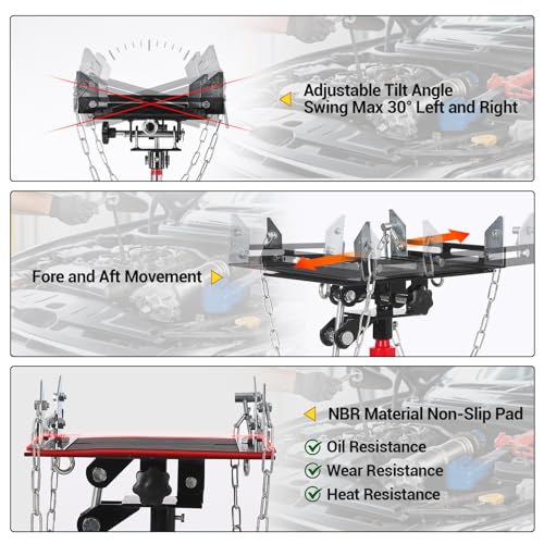 Transmission Jack with 2 Stage Hydraulic Ram
