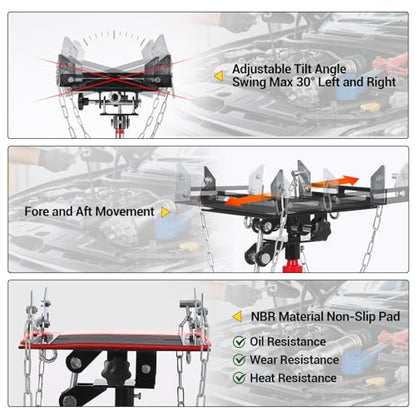 Transmission Jack with 2 Stage Hydraulic Ram
