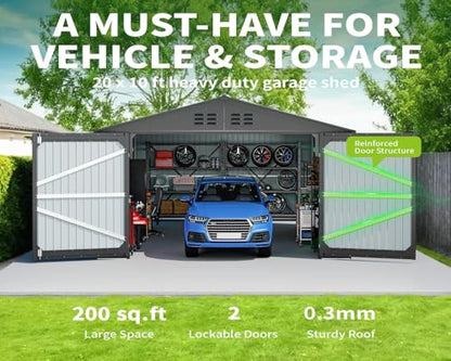 20 x 10 FT Outdoor Storage Shed