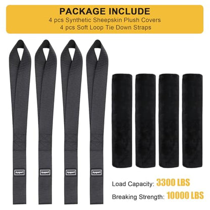 Soft Loop Tie Down Straps for Protecting Motorcycle (8 Count)