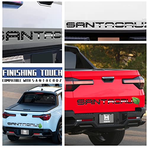 Tailgate Inserts Letters Compatible for 2022 2023 2024 2025 Santa Cruz 3D Raised & Strong Adhesive Decals Letters Rear Emblem Decal Sticker Compatible for Santa Cruz Accessories