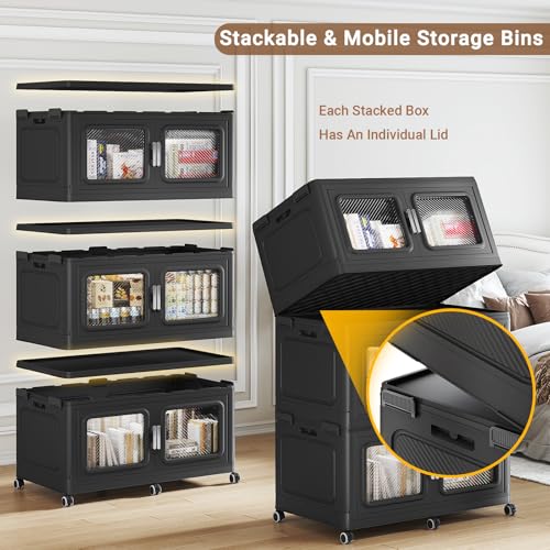 900 Qt Extra Large Stackable Storage Bin with Lids (3 Count)