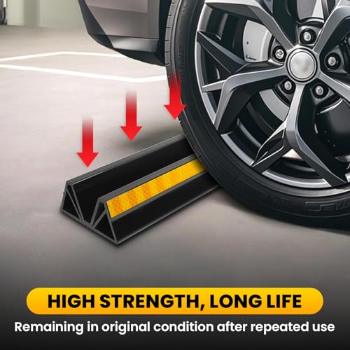 2 Pcs 18'' Parking Car Wheel Stopper for Garage with 2 Installation Methods (2 Count)