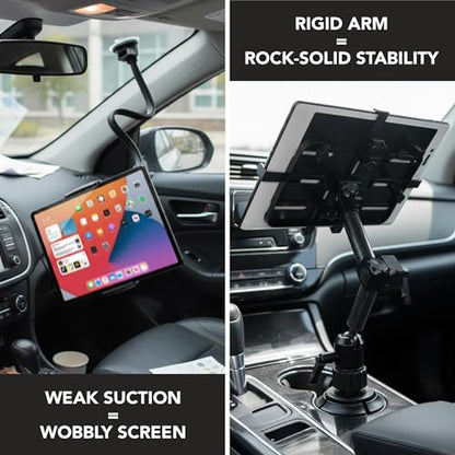Carbon Fiber Cup Holder Tablet Mount Tablet Holder for Car Truck SUV