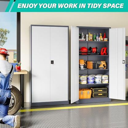 Storage Cabinet with Doors and Shelves