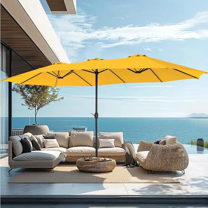 15ft Large Outdoor Patio Umbrella with Base Included