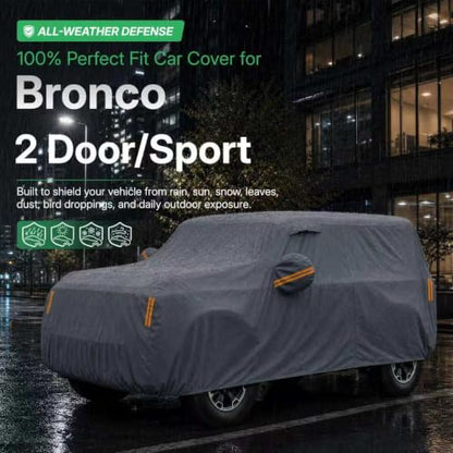 Waterproof Heavy Duty Car Cover Custom Fit Bronco 2 Door