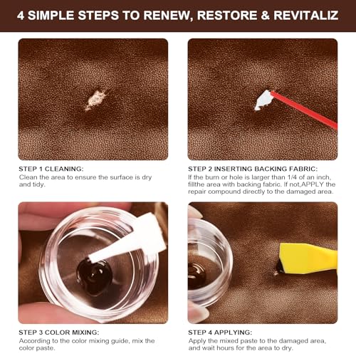 Brown Leather & Vinyl Repair Kit for Furniture