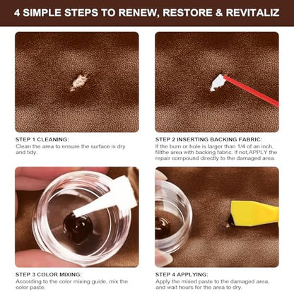 Brown Leather & Vinyl Repair Kit for Furniture