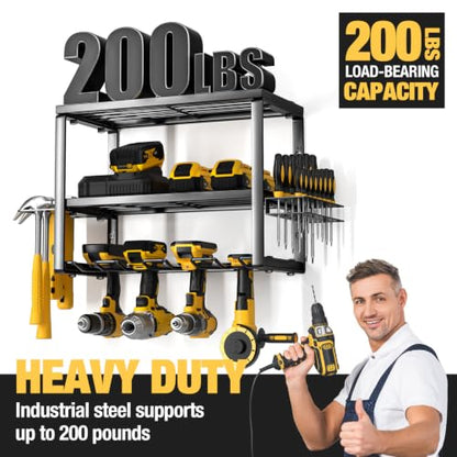 Heavy Duty Power Tool Organizer Wall Mount