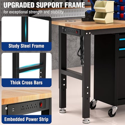 Adjustable Garage Workbench