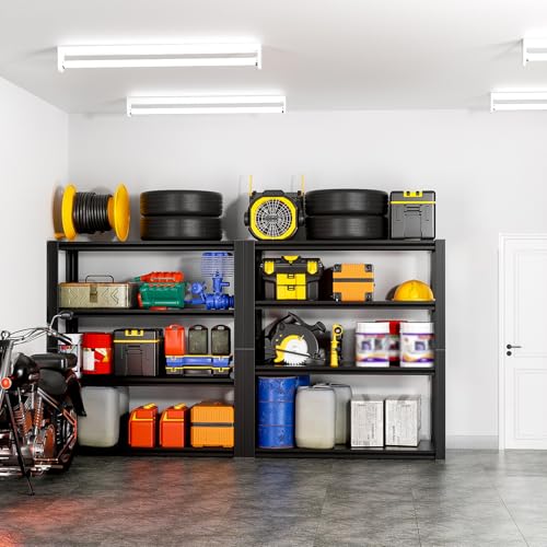 4 Tier 40" W x 20" D x 60" H Garage Shelving Garage Storage Shelves 2200LBS Metal Industrial Shelf Adjustable Heavy Duty Shelving Storage Rack Shelving Unit