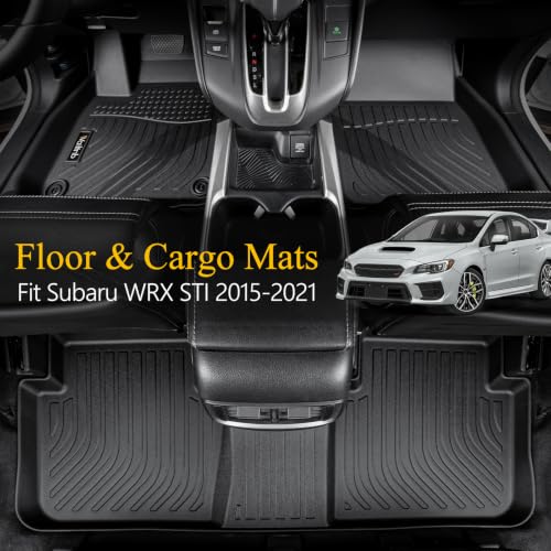 Floor Mats & Cargo Mats Set Fit Subaru WRX 2015