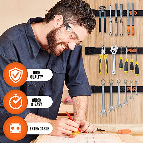Vanitek 12 Inch Magnetic Metal Tool Holder Organizer Racks (4 Count)