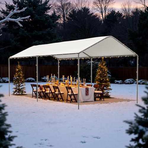 Carport 10x20 FT Heavy Duty Carport Canopy Tent Waterproof