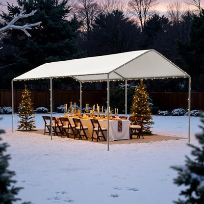 Carport 10x20 FT Heavy Duty Carport Canopy Tent Waterproof