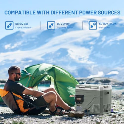 12 Volt Car Refrigerator Portable Refrigerator for Car 12V Refrigerator Dual Zone 41 Quarts Portable Fridge for Car