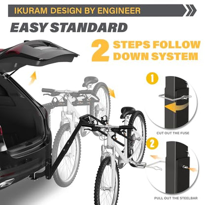 2 Bike Hitch Mount Foldable Bicycle Carrier (2 Count)