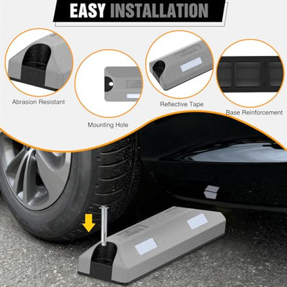 22 Inch Rubber Parking Curbs