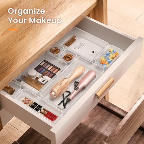 46PCS & 5Sizes Clear Drawer Organizer (46 Count)