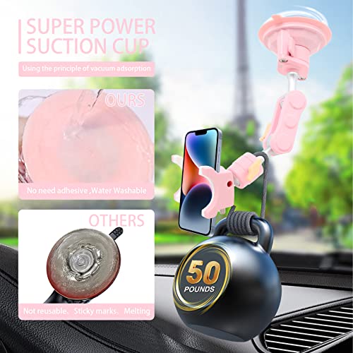 Suction Cup Phone Mount 360 Rotating Universal Ball Head Arm for Car Dashboard Windshield Vehicle Sunroof