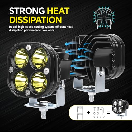 Motorcycle Driving Lights White LED Pods Lights 3’’ 40W LED Spotlights