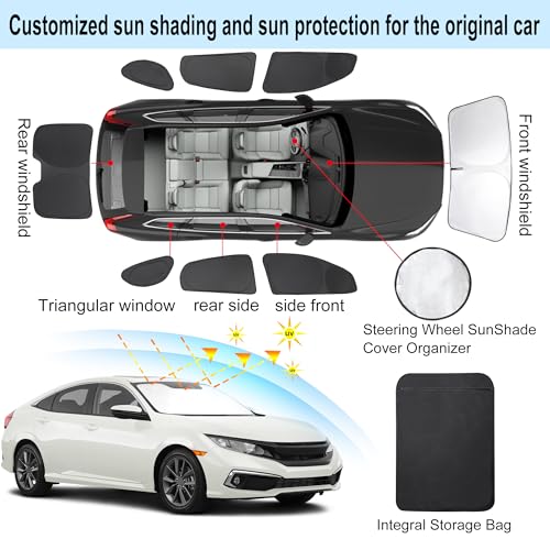 Window Shades for Honda Civic 2016 (8 Count)