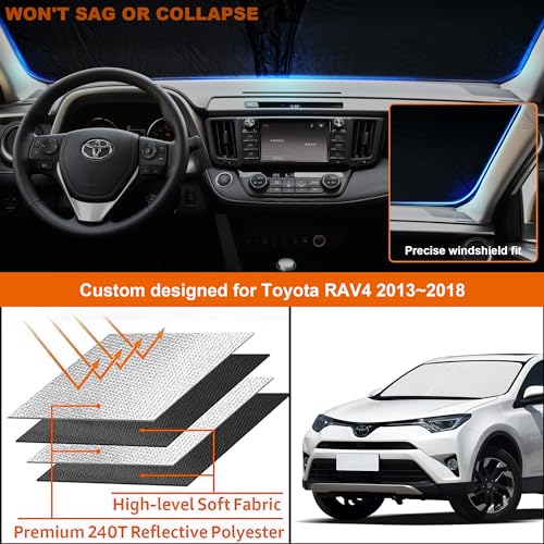 Foldable Front Windshield Sunshade fit for Toyota RAV4 2013