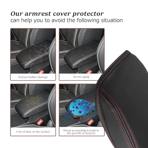 for 2013 2019 Volkswagen VW Golf 7 MK7 MK7.5 Central Console Armrest Rest Pad 2019 Golf 7 MK7 MK7.5 Center Console Seat Box Cover Protector Automotive Car Center Console Soft Cushion