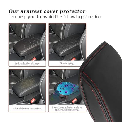for 2013 2019 Volkswagen VW Golf 7 MK7 MK7.5 Central Console Armrest Rest Pad 2019 Golf 7 MK7 MK7.5 Center Console Seat Box Cover Protector Automotive Car Center Console Soft Cushion