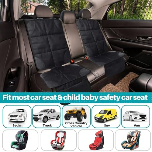 2 Pcs Car Seat Protector with Non (2 Count)