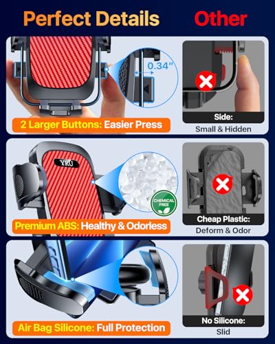 True Upgrade for Safety Car Phone Holder Mount [Patent & Military