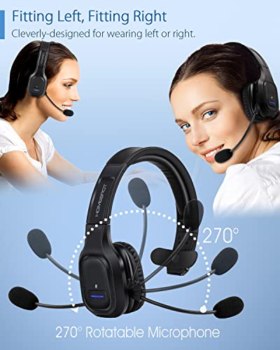 JM100 Trucker Bluetooth Headset with AI Noise Canceling