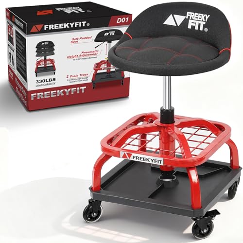 Rolling Shop Stool with Wheels