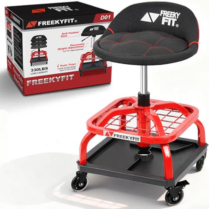 Rolling Shop Stool with Wheels