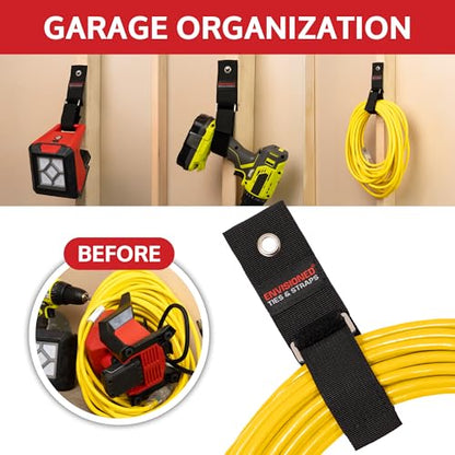 Heavy Duty Hanging Storage Cinch Straps with Metal Buckle (4 Count)