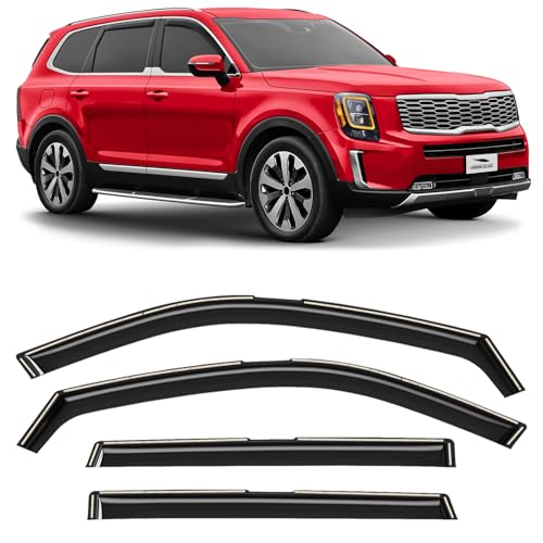 in Channel Extra Durable Rain Guards for Kia Telluride 2020