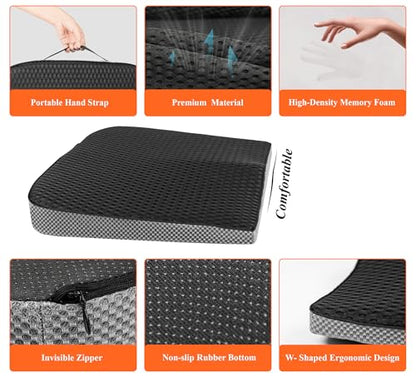 Memory Foam Car Seat Cushion for Driving Comfort and Office Use
