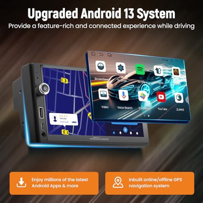 7” Double Din Car Stereo with Apple CarPlay & Android Auto