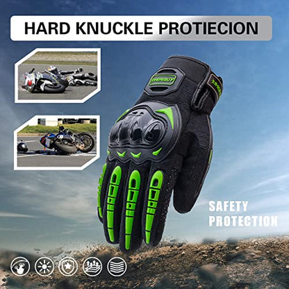 Motorcycle Gloves Touch Screen Full Finger Riding Gloves Knuckle Protection for Men and Women for Dirt Riding