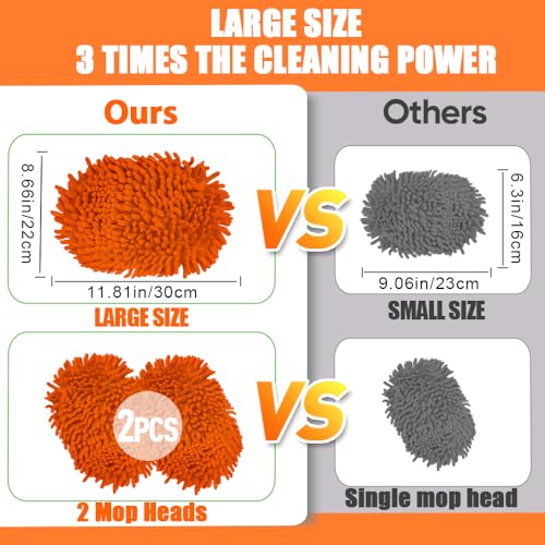62" Car Wash Brush Mop Kit with Long Handle (2 Count)