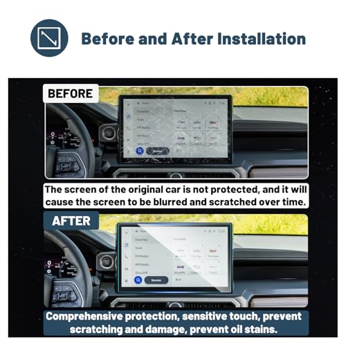 Matte Screen Protector for Toyota Tacoma 14" Display Touchscreen Matte Tempered Glass Compatible with 2024 2025 2026 Toyota Tacoma Accessories